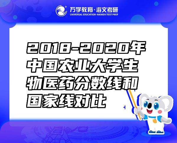 2018-2020年中國農(nóng)業(yè)大學生物醫(yī)藥分數(shù)線和國家線對比