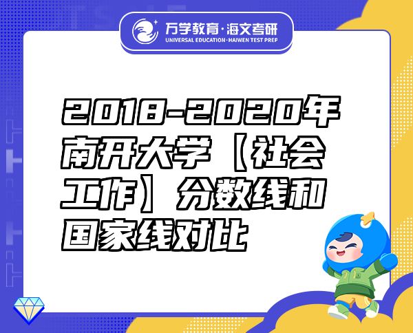 2018-2020年南開大學(xué)【社會(huì)工作】分?jǐn)?shù)線和國家線對(duì)比
