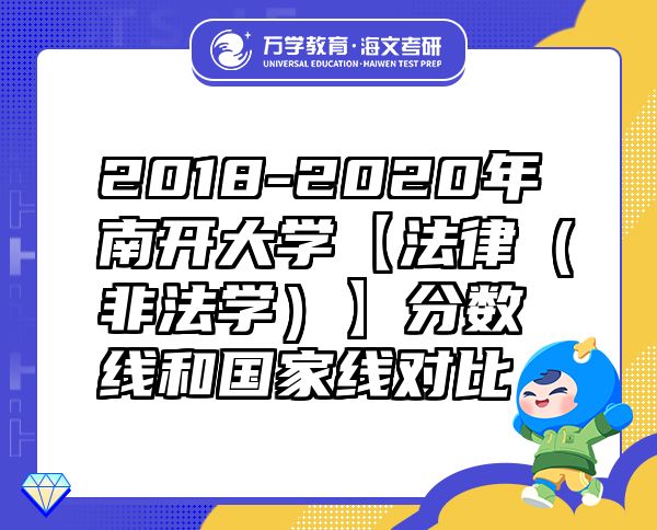 2018-2020年南開(kāi)大學(xué)【法律（非法學(xué)）】分?jǐn)?shù)線和國(guó)家線對(duì)比