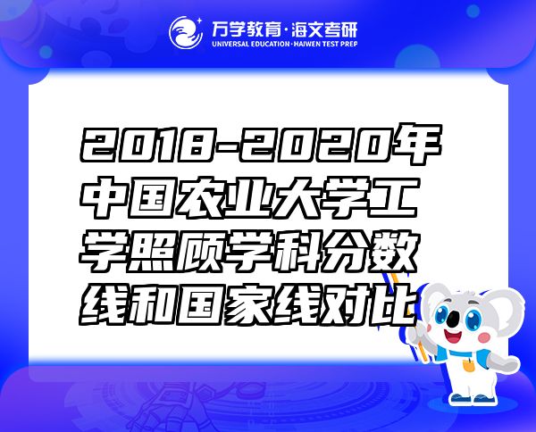 2018-2020年中國(guó)農(nóng)業(yè)大學(xué)工學(xué)照顧學(xué)科分?jǐn)?shù)線和國(guó)家線對(duì)比