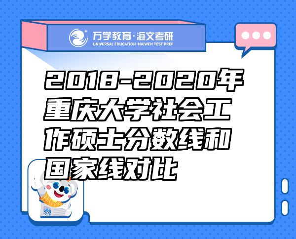2018-2020年重慶大學(xué)社會工作碩士分數(shù)線和國家線對比